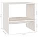 Comodino Bianco 40x30,5x40 Cm In Legno Massello Di Pino - Foto miniatura 6