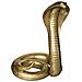 Figura Decorativa In Poliresina Cobra, Oro, 36 Cm - Foto miniatura 1