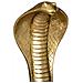 Figura Decorativa In Poliresina Cobra, Oro, 36 Cm - Foto miniatura 2