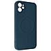 Cover Magsafe Iphone 11 Silicone Flessibile Soft-touch Mag Cover Blu Scuro - Foto miniatura 5