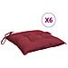 Cuscini Per Pallet 6 Pz Rosso Vino 50x50x7 Cm Tessuto Oxford - Foto miniatura 1