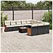 Set Divani Da Giardino 12 Pz Con Cuscini Nero In Polyrattan - Foto miniatura 1