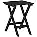 Tavolino Laterale Pieghevole Nero In Legno Massello Di Pioppo - Foto miniatura 2