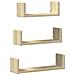 Mensole A Muro 3 Pz Rovere Sonoma In Truciolato - Foto miniatura 2