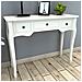 Lusso Casadino -  Tavolo Consolle Da Trucco Con 3 Cassetti Bianco - Foto miniatura 8