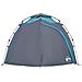 Tenda a Cupola da Campeggio 4 Persone Blu a Rilascio Rapido - Foto miniatura 5