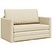 Divano Letto 2-in-1 Panna 124x71x78 cm Tessuto - Foto miniatura 1
