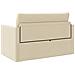 Divano Letto 2-in-1 Panna 124x71x78 cm Tessuto - Foto miniatura 8