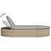 Lettino Prendisole con Cuscini Beige in Polyrattan - Foto miniatura 6
