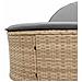 Lettino Prendisole con Cuscini Beige in Polyrattan - Foto miniatura 7