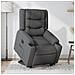Poltrona Alzapersona Reclinabile Elettrica Grigio Scuro Tessuto - Foto miniatura 2