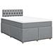 Giroletto a Molle con Materasso Grigio Chiaro 120x200cm Tessuto - Foto miniatura 1