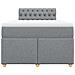 Giroletto a Molle con Materasso Grigio Chiaro 120x200cm Tessuto - Foto miniatura 4