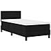 Letto a molla con materasso nero 80x200 cm tessuto - Foto miniatura 3