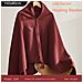 Coperta Scialle Riscaldata - Comfort Alimentato Tramite Usb Red - Foto miniatura 3