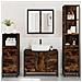 Set Mobili da Bagno 4 pz Rovere Fumo in Legno Multistrato - Foto miniatura 4