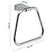 Portasalviette Ad Anello Da Muro In Acciaio Inox E Cromall Tn70 Serie Tonale Cromato - Foto miniatura 2
