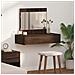 Tavolo da toeletta appendibile in rovere marrone 83x40x70 cm - Foto miniatura 2
