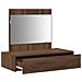 Tavolo da toeletta appendibile in rovere marrone 83x40x70 cm - Foto miniatura 5