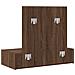 Tavolo da toeletta appendibile in rovere marrone 83x40x70 cm - Foto miniatura 8