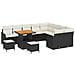 Set Divano da Giardino 12 pcs Nero e Crema 80 x 80 x 71 cm - Foto miniatura 1