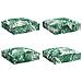 Cuscino per seduta pallet 4 pcs Motivo a foglia 40 x 40 x 8 cm - Foto miniatura 1