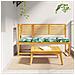 Cuscino per seduta pallet 4 pcs Motivo a foglia 40 x 40 x 8 cm - Foto miniatura 2
