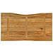 Piano Tavolo 110x60x3,8 cm Bordi Vivi in Legno Massello Mango - Foto miniatura 5