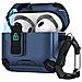 Custodia Magnetica Blu Per Airpods 4: Cover Protettiva In Tpu Pc Con Supporto, Compatibile Con Magsafe - Foto miniatura 3