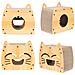 Tiragraffi per gatti, letto MDF ecologico a forma di gatto, 44x25x38 cm - Foto miniatura 4