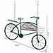 Bicicletta Decorativa In Metallo Con Due Cestini 134x32x85h Cm - Foto miniatura 3