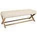 Sgabello Imbottita In Legno Panna 130x46x45h - Foto miniatura 1