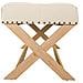 Sgabello Imbottita In Legno Panna 130x46x45h - Foto miniatura 3