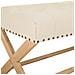 Sgabello Imbottita In Legno Panna 130x46x45h - Foto miniatura 4
