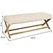 Sgabello Imbottita In Legno Panna 130x46x45h - Foto miniatura 6