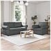 Divano 2 pcs Grigio scuro 175 x 82 x 80 cm Tessuto - Foto miniatura 2