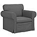 Divano 2 pcs Grigio scuro 175 x 82 x 80 cm Tessuto - Foto miniatura 4