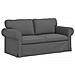 Divano 2 pcs Grigio scuro 175 x 82 x 80 cm Tessuto - Foto miniatura 5