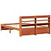Struttura del letto 2 pcs Marrone cerato Legno di Pino Massello - Foto miniatura 8