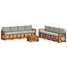 Set divani con cuscino 9 pcs Grigio Naturale e Chiaro - Foto miniatura 1