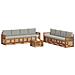 Set divani con cuscino 9 pcs Grigio Naturale e Chiaro - Foto miniatura 3