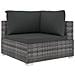 Set Divani da Giardino 10 pz con Cuscini in Polyrattan Grigio - Foto miniatura 4