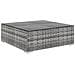 Set Divani da Giardino 10 pz con Cuscini in Polyrattan Grigio - Foto miniatura 7