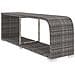 Set Divani da Giardino 10 pz con Cuscini in Polyrattan Grigio - Foto miniatura 9