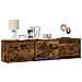 Mobile TV con LED con LED Quercia Affumicata 165 x 34 x 40 cm - Foto miniatura 3
