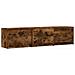 Mobile TV con LED con LED Quercia Affumicata 165 x 34 x 40 cm - Foto miniatura 5
