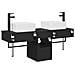 Set di Armadi da Bagno 3 pz Nero 53 x 35 x 39 cm - Foto miniatura 7