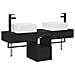 Set di Armadi da Bagno 3 pz Nero 53 x 35 x 39 cm - Foto miniatura 1