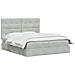 Letto con Contenitore Grigio Chiaro 180 x 200 cm Velluto - Foto miniatura 3