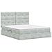 Letto con Contenitore Grigio Chiaro 180 x 200 cm Velluto - Foto miniatura 8